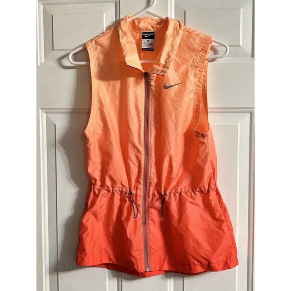 Nike Gradient Running Vest Jacket Daring Red Sunset Glow Ombre Women S Free Ship - Picture 1 of 16